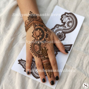 lotus stylish look mehandi sticker by SUHYN S31