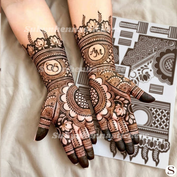 Lotus Mandala Engagement Mehendi Stencil By Suhyn - M19