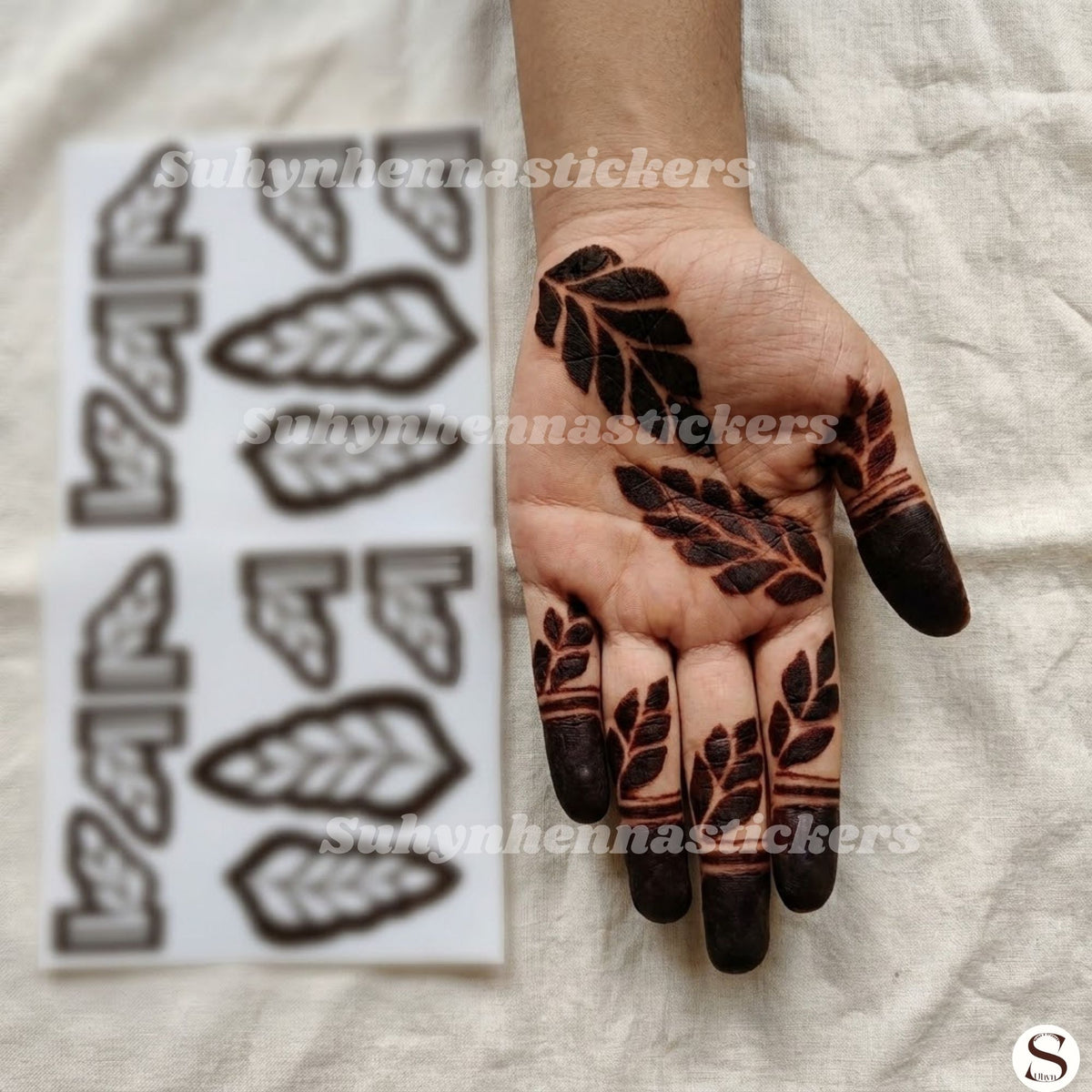 Simple Leaf Henna Sticker By Suhyn - S4