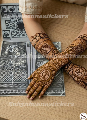 Signature Initial Bridal Mehendi Sticker